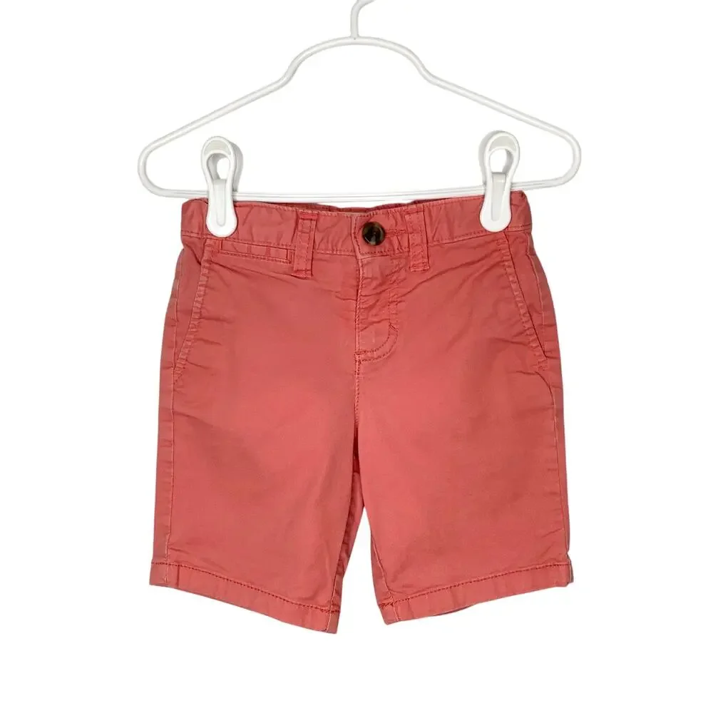 Old Navy Two Chino Shorts Bundle Salmon Chambray Blue Boys 4T